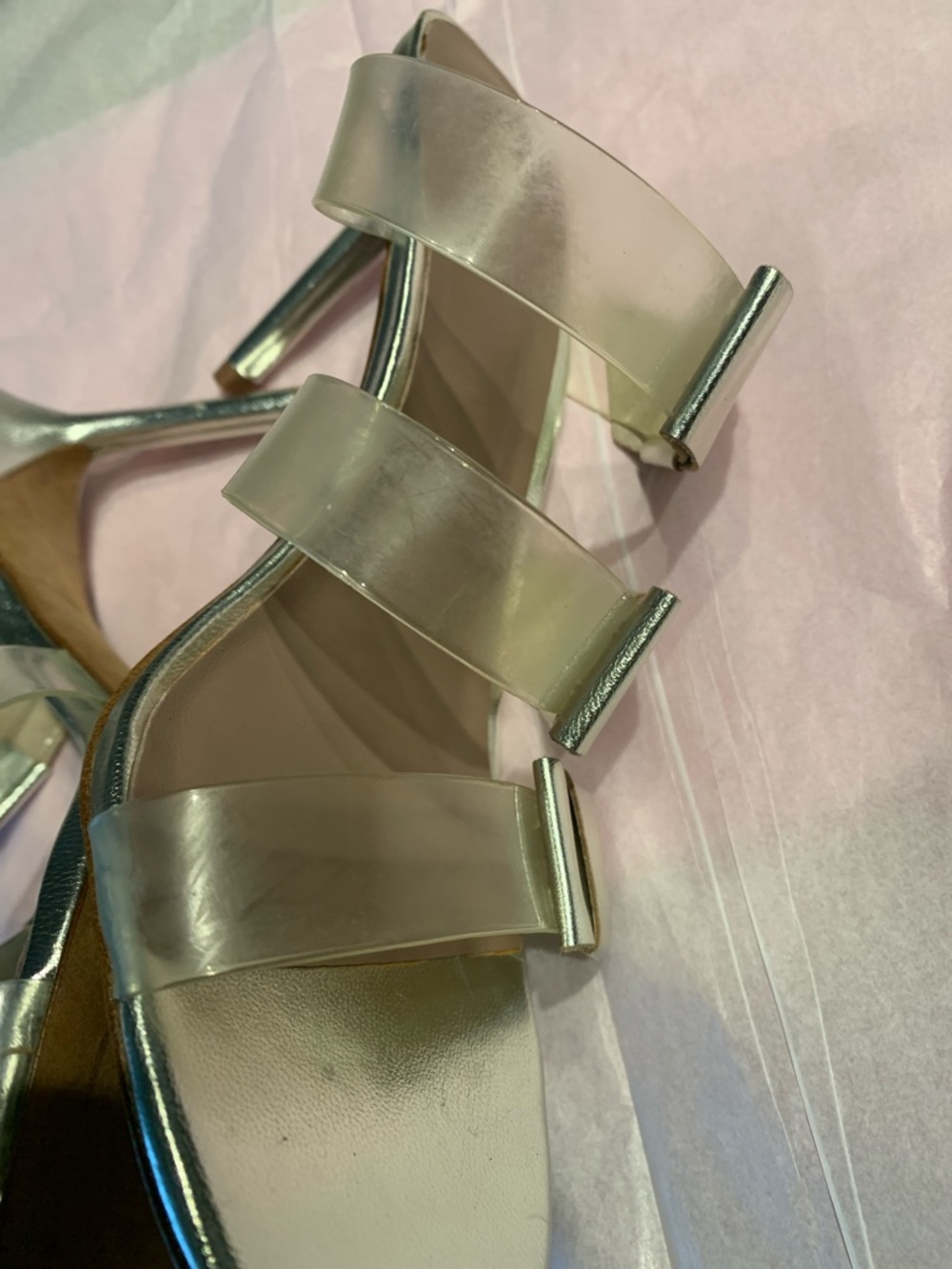 LMT: Diane Von Furstenberg Amari Metallic Leather Sandal (see updated photos) - Picture 15 of 15